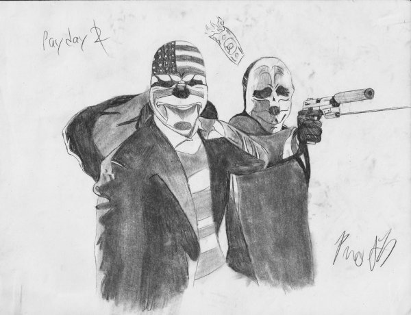 Разукрашенные маски в payday 2