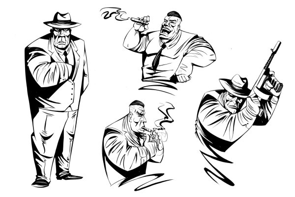 Нарисованный гангстер