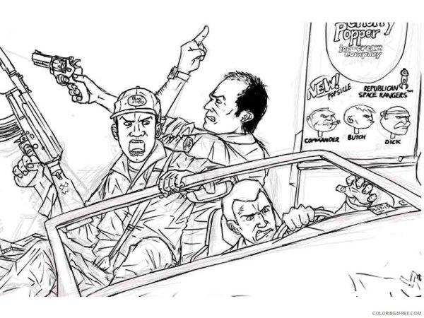 Раскраска ГТА 5 Франклин