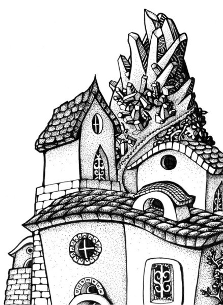 Сказочный домик на дереве раскраска