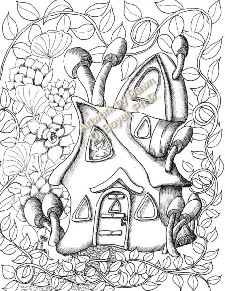 Дом на дереве карандашом