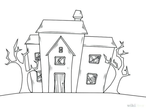 Фантастический дом карандашом