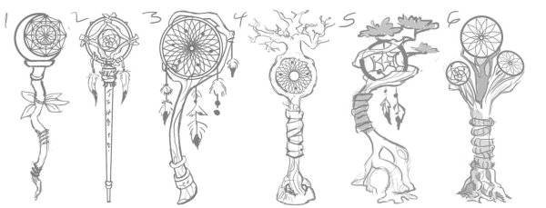 Посох с ловцом снов