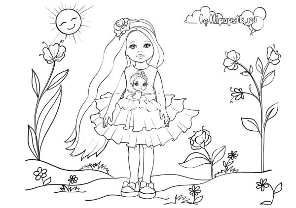 Раскраска куколка