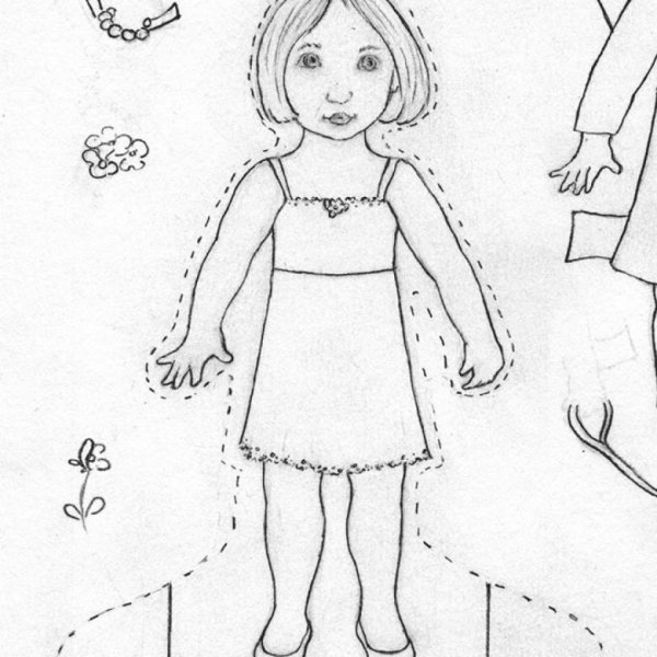 Кукла рисунок для детей легкий