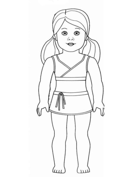 Картинки для раскрашивания куклы