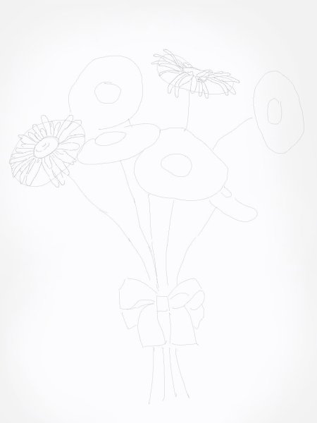 Букет полевых цветов карандашом