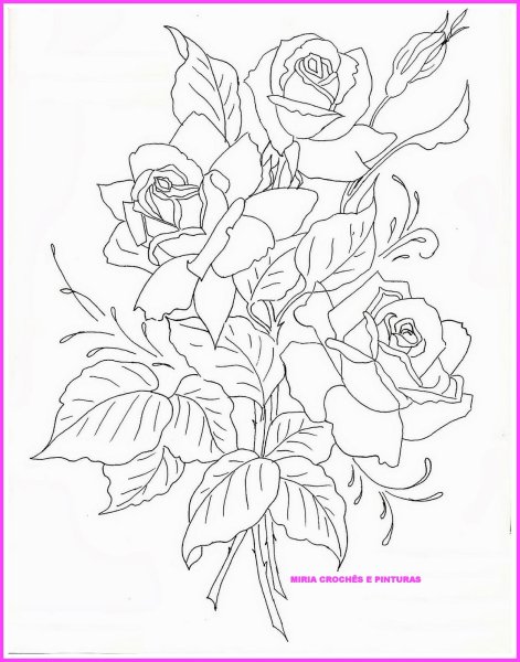 Раскраска букет роз