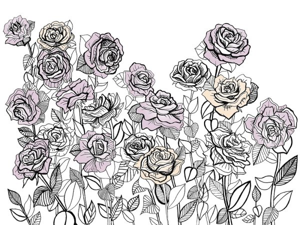 Трафарет розы для вырезания