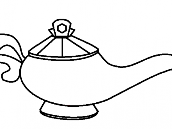 Лампа Аладдина рисование