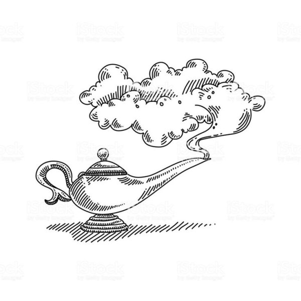 Лампа Аладдина раскраска для детей