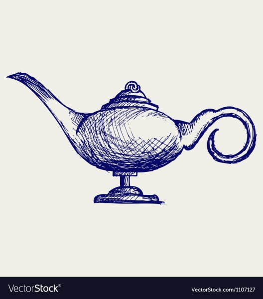 Лампа Джина карандашом