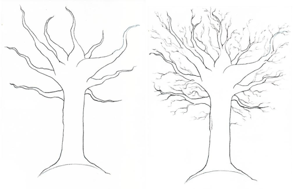 Уроки рисования дерево