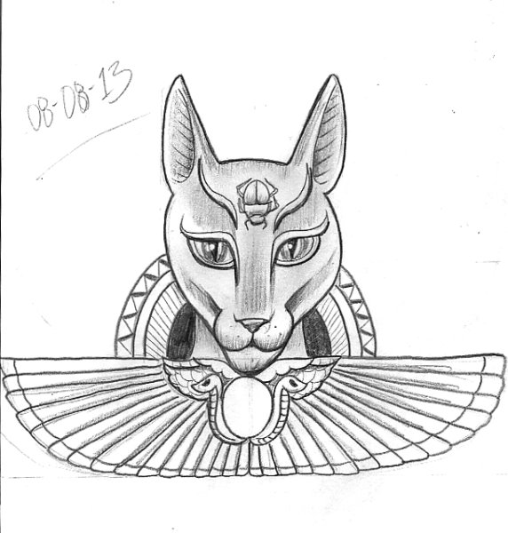 Египетский орнамент кошка