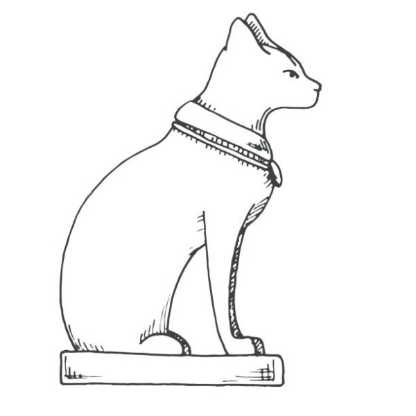 Египетская кошка раскраска для детей