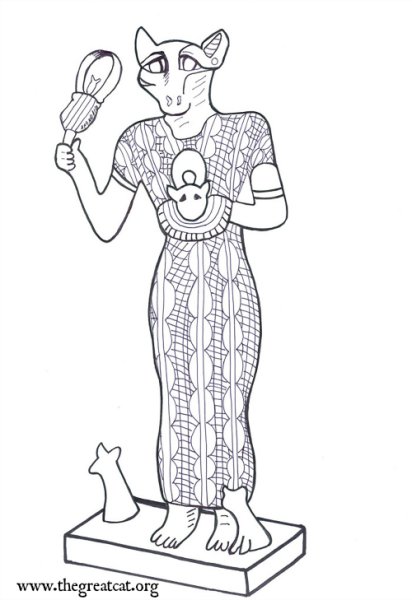 Египет кошка раскраска