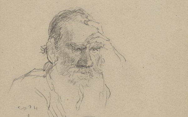 Портрет Льва Николаевича Толстого зарисовка