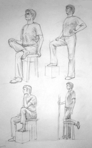 Позирование для рисования с натуры