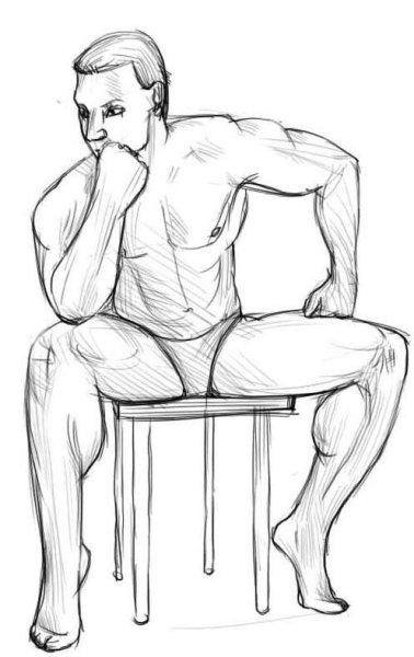 Позы для рисования сидачия