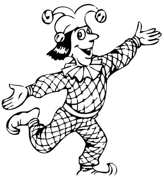 Шут раскраска для детей