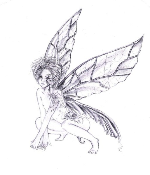 Фея рисунок легкий для срисовки
