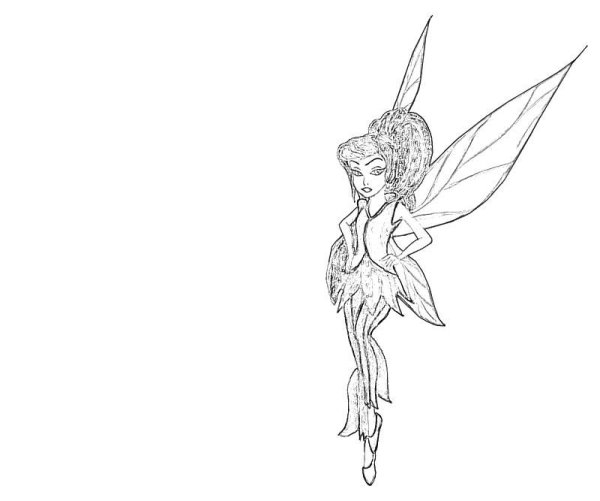 Фея Диснея Серебрянка карандашом
