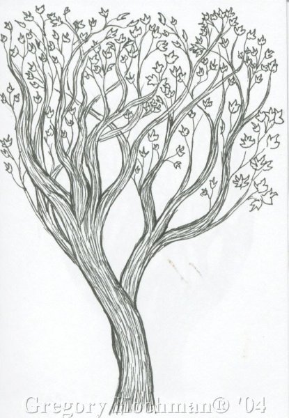 Красивое дерево для срисовки