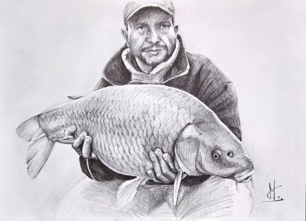 Карп карандашом