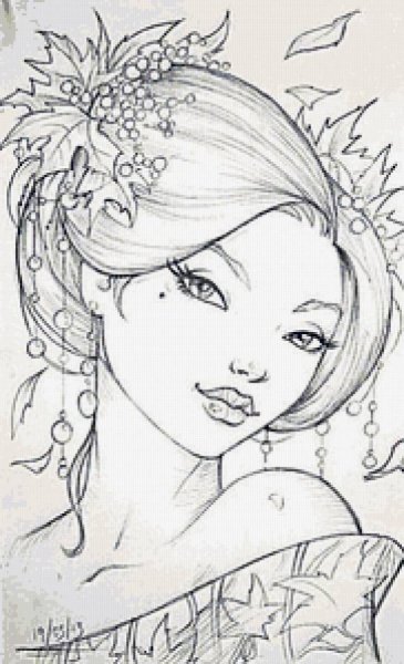 Красавица карандашом