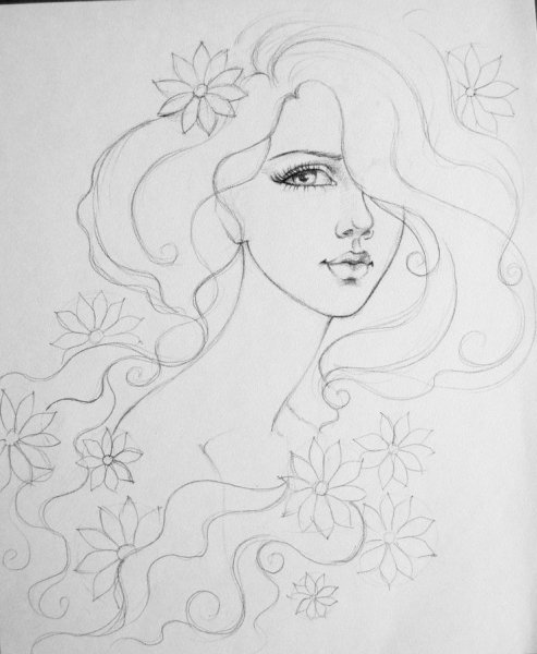 Образ женщины карандашом