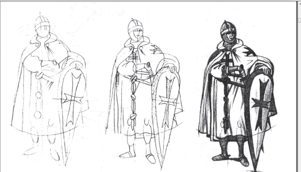 Александр Невский портрет рисунок детский