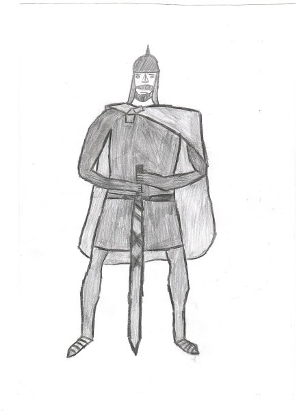 Александр Невский портрет черно белый