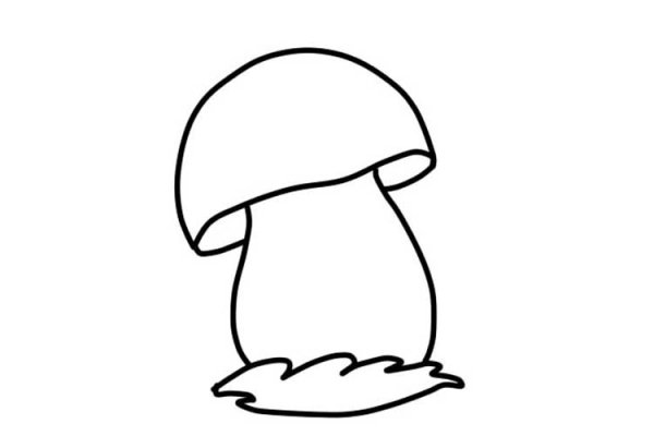 Гриб контур для детей