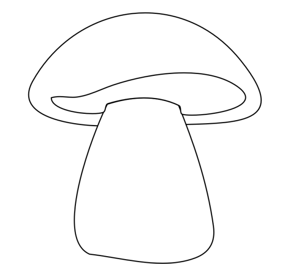 Поэтапное рисование гриба