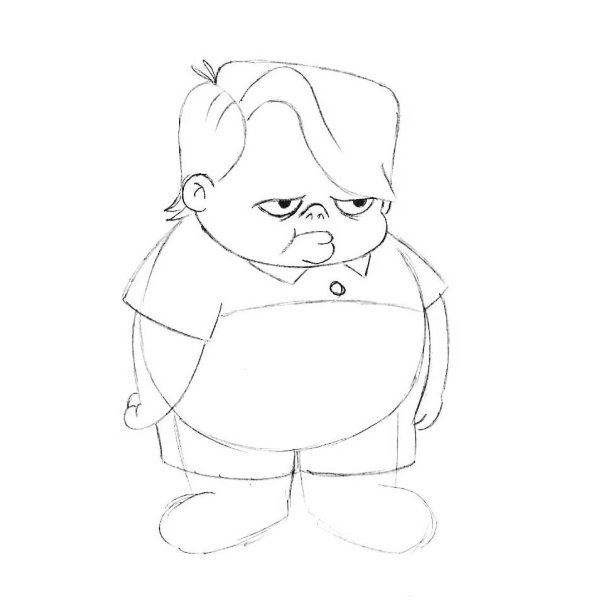 Толстый человек для срисовки