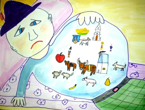 Робин бобин Барабек детский рисунок