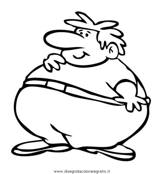 Толстый раскраска для детей