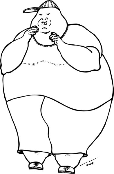 Толстый раскраска