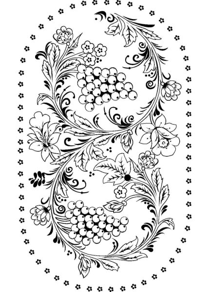 Хохлома раскраска