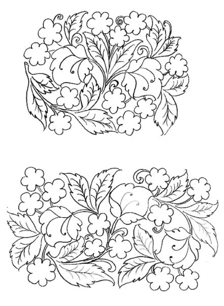 Полхов-Майданская роспись раскраска