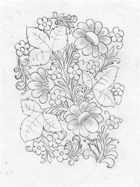 Петриковская роспись раскраска