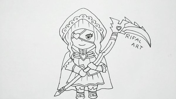 Мобайл легенд герой раскраска