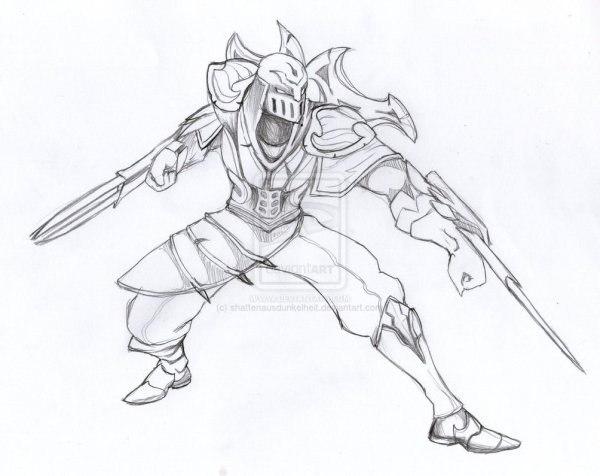 Раскраска League of Legends Zed