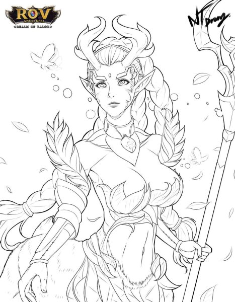 Раскраска League of Legends Моргана