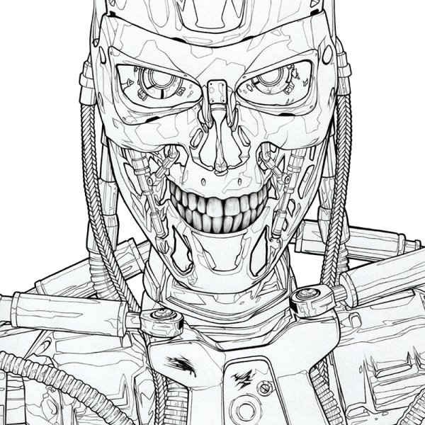 Раскраска Терминатор т 800