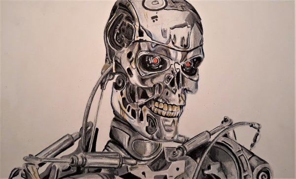 Тату Терминатор т800 вектор