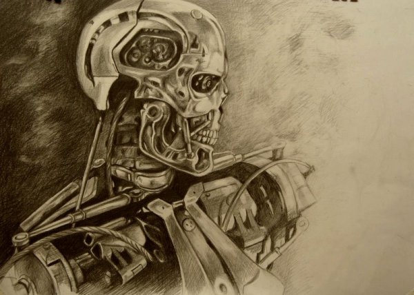 Терминатор т 800 карандашом