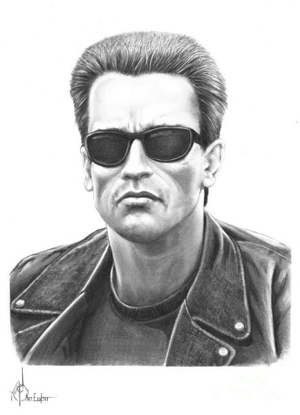 Arnold Schwarzenegger Terminator portrety