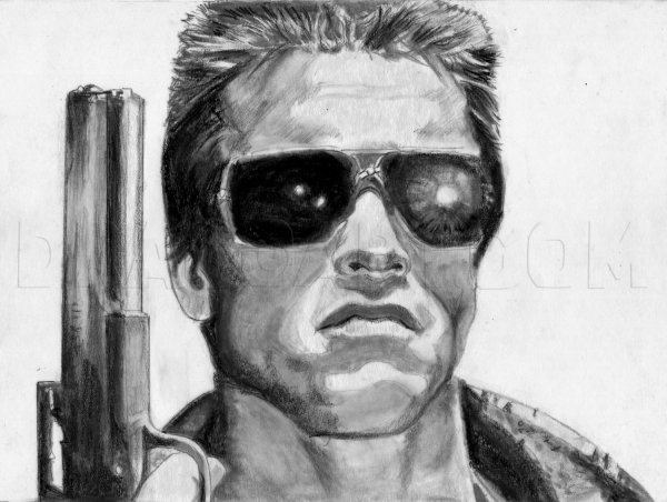 Арнольд Шварценеггер Терминатор рисунки