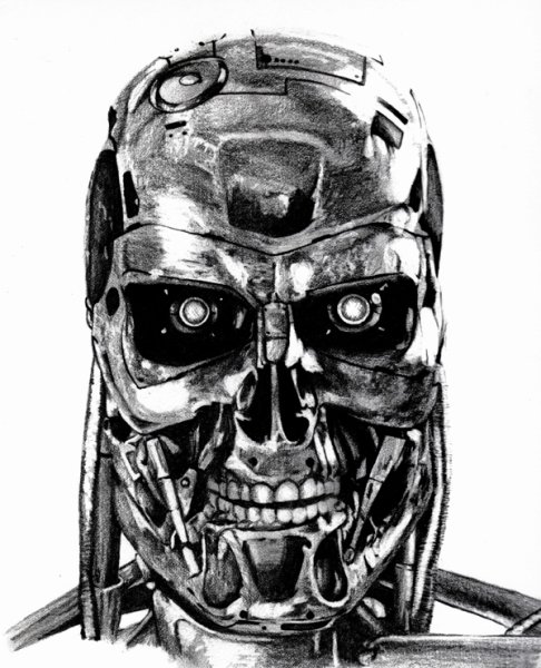 Нарисовать Терминатора т 800